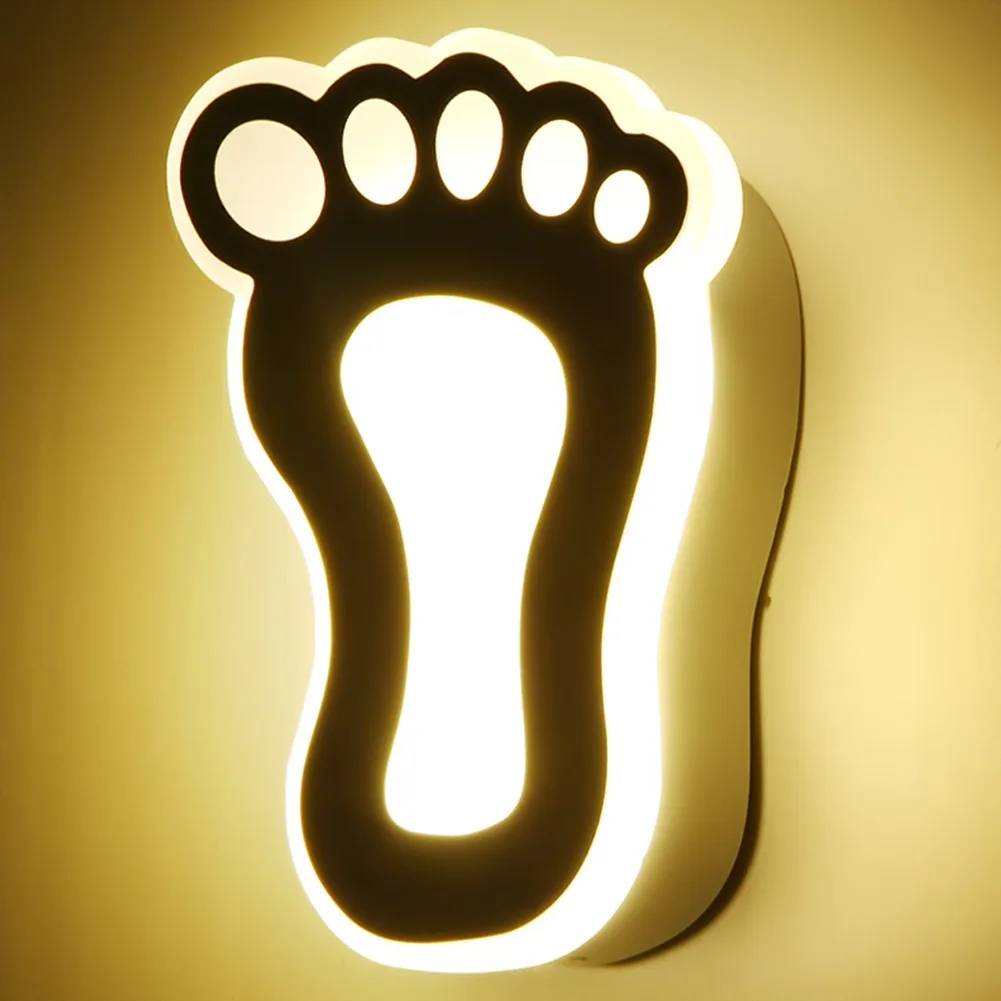 

Fashion Modern Art Deco Wall Lamp For Home Bedroom Living Room Decoration Wall Light Footprints Wall Lamp