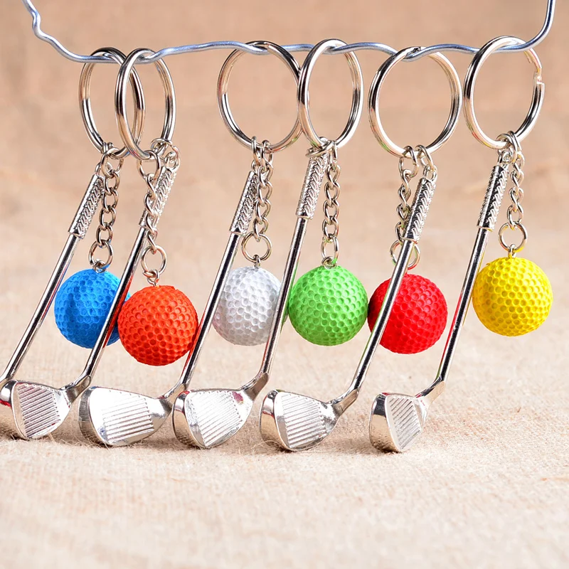 Hot Selling Diy Handmade Keychain Golf Club Keychain Sport Key Ring