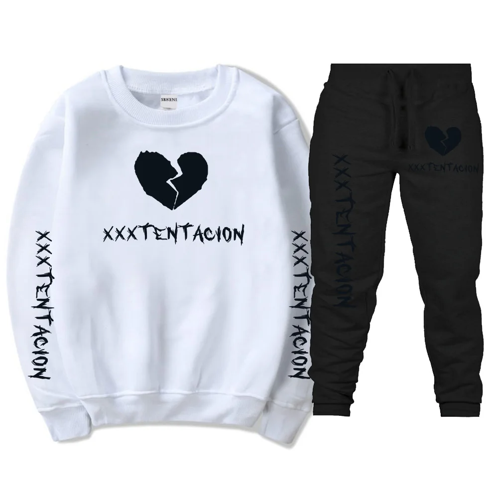 New Tracksuit men XXXTentacion Hip hop print cotton Hoodies+pants set ...