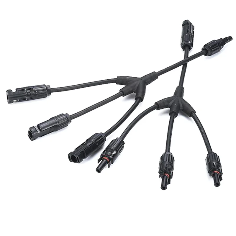 MC4 solar photovoltaic Panel Adaptor Cable connector 3 branch Y type