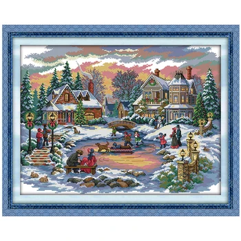 

11/14/16/18/27/28 Treasure Time Patterns Counted Cross Stitch Set Wholesale Scenery Cross-stitch Kit Embroidery Needlework