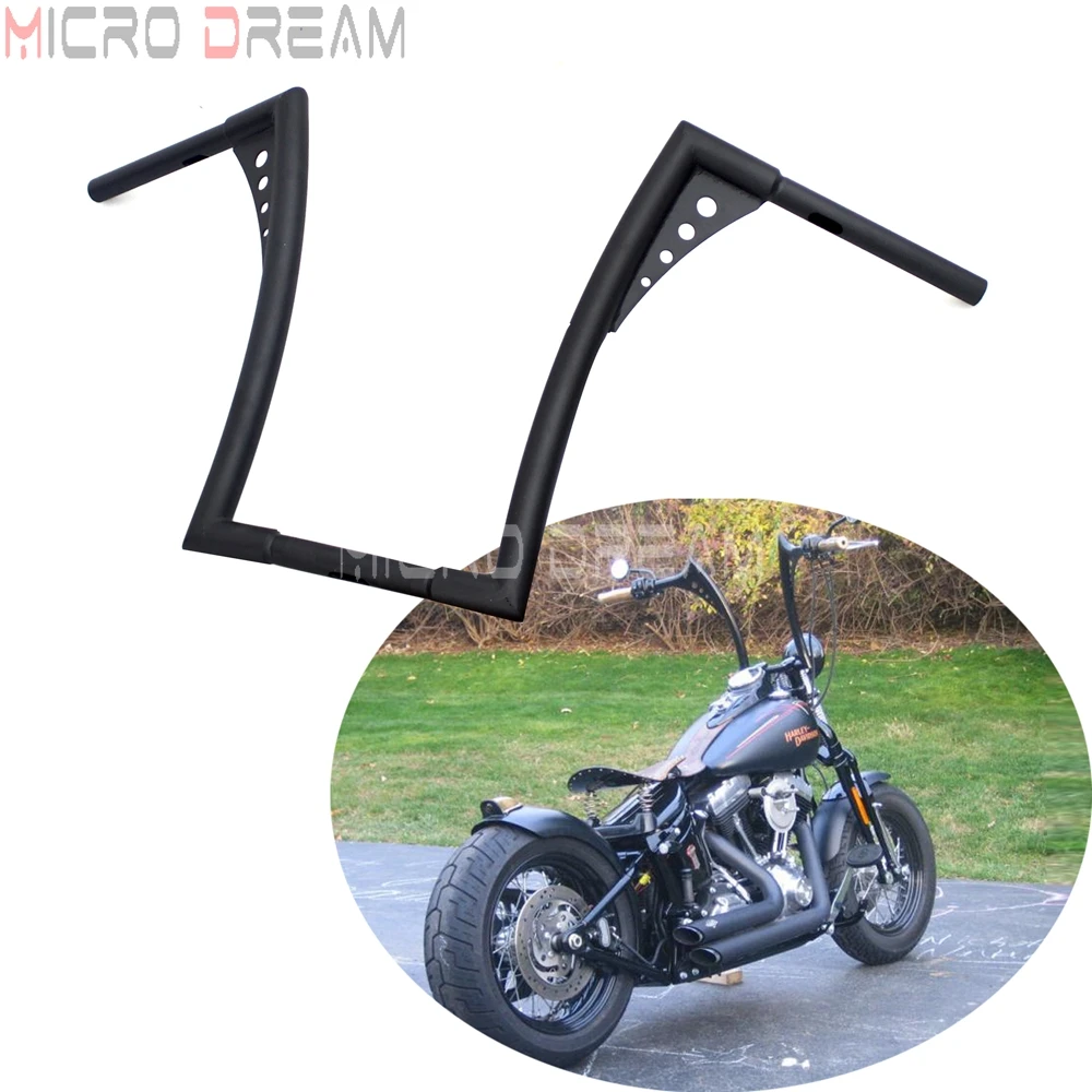 1" Rise мотоцикл 1-1/4" APE вешалка руль для Harley Dyna Bobber Sportster XL на заказ Softail FLST FXST черный