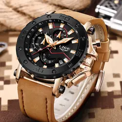 2019 новый Relogio Masculino часы lige мужские топ Элитный бренд, с хронографом, спортивные мужские часы военные часы с кожаным ремешком кварцевые часы