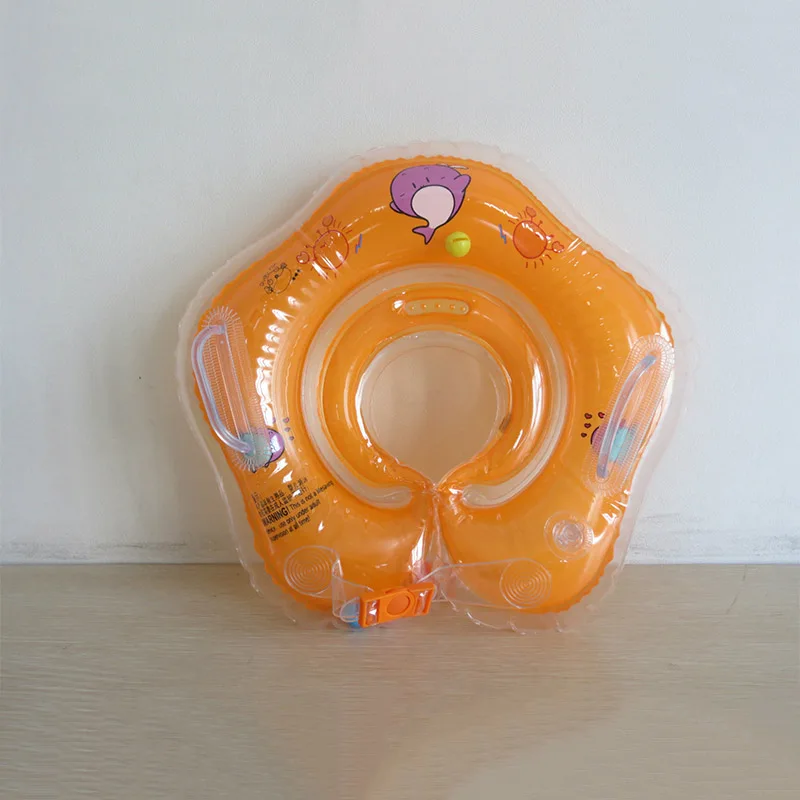 Новорожденный поплавки Плавание кольцо для ребенка горловое кольцо Надувные игрушки круг для купания для детей надувные колеса поплавок для бассейна - Цвет: Оранжевый