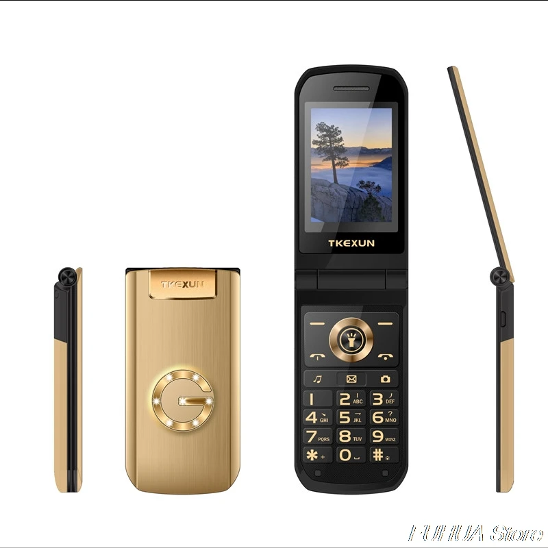 Телефон раскладушка TKEXUN G9000 2 6 дюйма 3800 мАч две Sim карты|Смартфоны| |