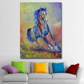 

1 Piece Modern Abstract Painting Colorful Horse Picture Canvas Printed Wall Art Prints Poster Cuadro For Living Room No Frame