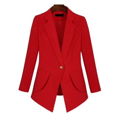 Blazer woman spring autumn 2019 new office elegant Single Button blazer feminino Long Sleeve Slim fit Casual long blazer women 