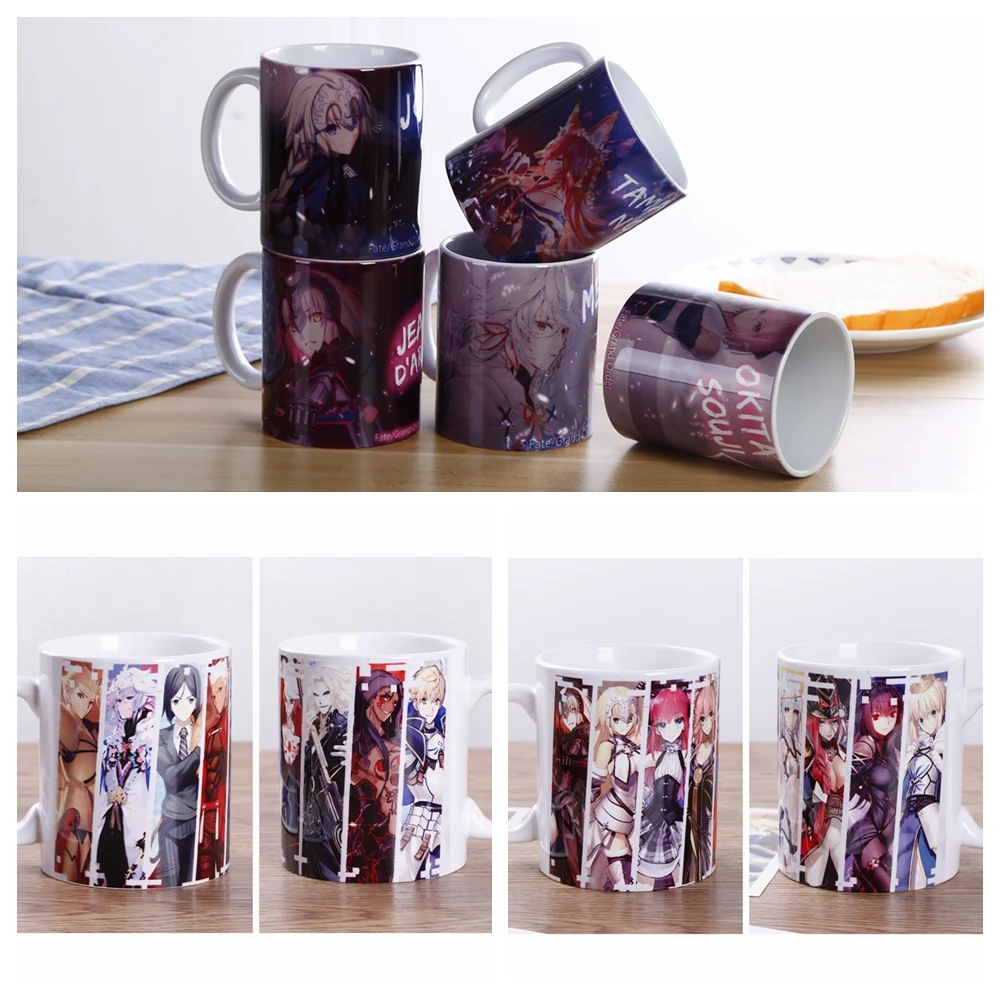Аниме Fate Grand Order Jeanne dArc Alter Saber Tamamo no Mae Okita Souji Merlin Scathach Emiya кружка для косплея FGO