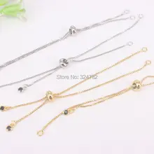 20 шт смешанный цвет Шарм цепь для изготовления браслета, плетеный браслет для DIY браслет ювелирные изделия, регулируемая цепочка-браслет