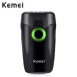 Kemei km-202a высокое качество Перезаряжаемые Электрический Бритвы для Для мужчин двойной плавающей лезвия для бритья Бритвы лезвия для бритья