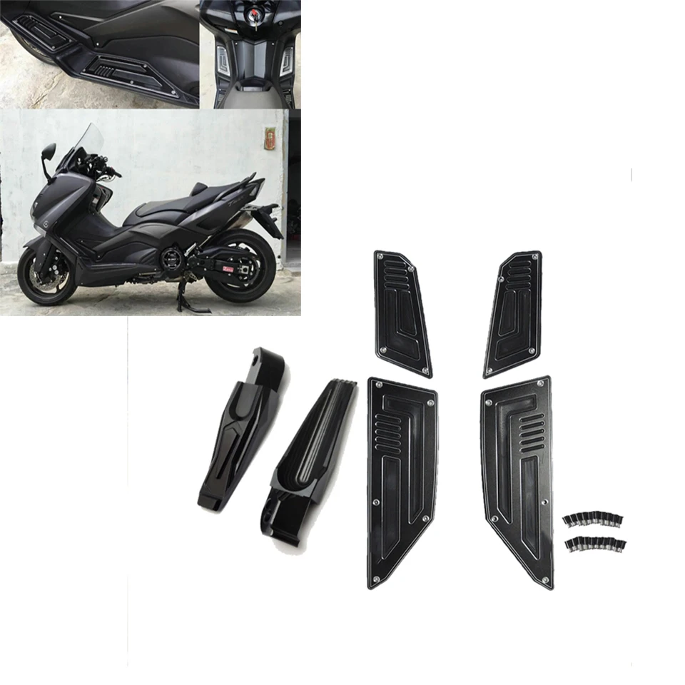 

6pcs/1Set Foot Rearset Footrests Foot Pegs Pedals Motorcycle For Yamaha TMAX 530 T MAX 530 2012 2013 2014 2015 2016