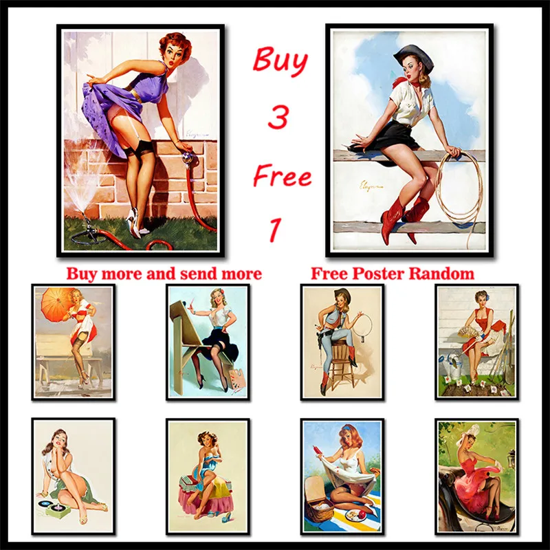Pinup Girls Classic World War Ii Poster Di Carta Patinata Adesivi Murali Per Soggiorno Decorazione Della Casa Senza Cornice