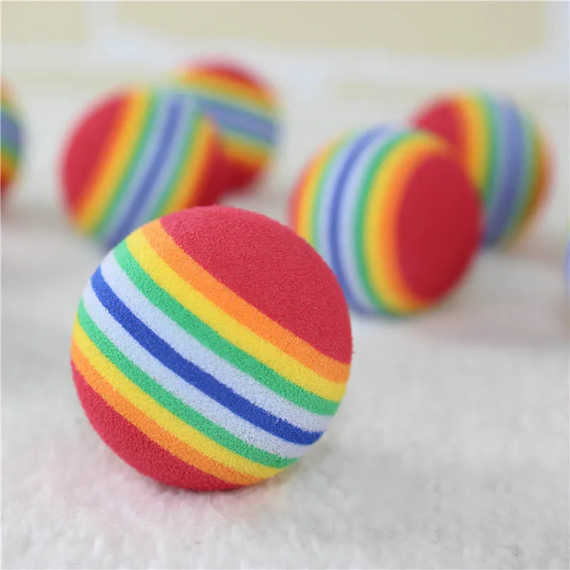 

Rattle Scratch Cat Interactive Playing Tools Cat Supplies Pet Cat Training Ball Rainbow 3.5/4.2/6.3cm Chew Toy Cat Ball Toys
