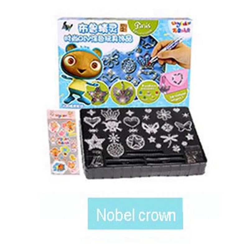 Модный набор украшений для самостоятельного раскрашивания, чехол для принцессы с тщеславием, дизайн, набор для рисования, игрушки для девочек, детские граффити, креативные подарки - Цвет: L Nobel crown