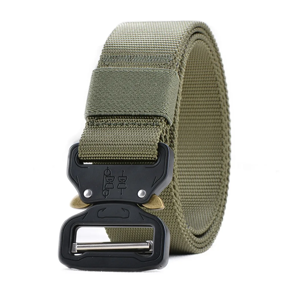 only belt 125, 135, 145 см, тактический ремень, Военный нейлоновый ремень, мужской ремень в армейском стиле для джинсов, металлическая пряжка, Cinturon, автоматический поясной ремень для улицы - Цвет: only belt