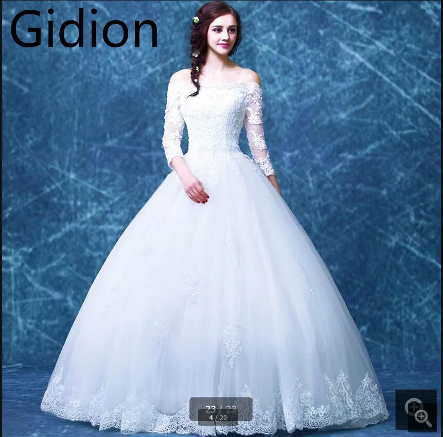 Best Price 2016 new fashion ball gown 3/4 sleeve modest wedding dress beading pearls princess puffy bridal gowns best selling wedding gowns Best Price 2016 new fashion ball gown 3/4 sleeve modest wedding dress beading pearls princess puffy bridal gowns best selling wedding gowns