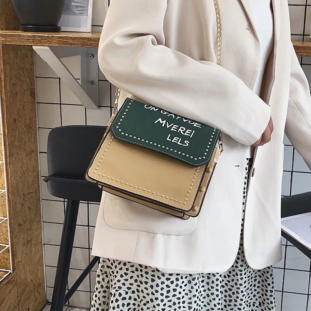 

Metal Letter Shoulder Bag Ladies Fashion Retro Casual Crossbody Bags Women Messenger High Quality Handbags Luxury Women Handbag