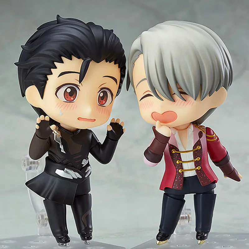 

10cm YURI on ice Nendoroid 741# 736 762 Victor Nikiforov Katsuki Yuri Anime Action Figure toys Collection figures friends gifts