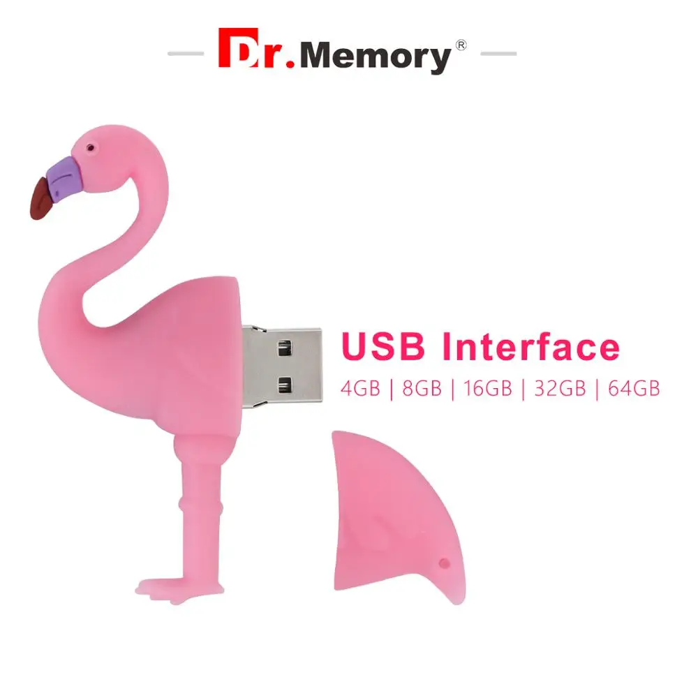 Флеш диск Usb 2 0 Розовый фламинго ручка накопитель 64 Гб карта памяти 4 ГБ 8 16 32 Pendrive