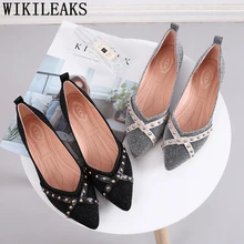 В винтажном стиле; женская обувь Роскошная Брендовая обувь на плоской подошве с острым носком Обувь с блестками на толстой резине; женские лоферы; ботинки "Харадзюку" zapatos mujer modis