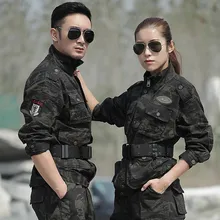 Uniforme militar tático roupas de camuflagem inverno algodão quente terno dos homens preto falcão eua uniformes do exército roupas de caça feminino