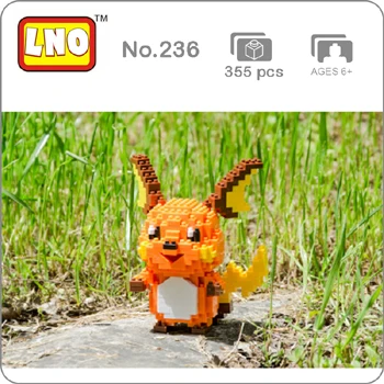 SC Pocket Monster Butterfree sudowooodo Froakie Growlithe Raichu Mudkip животное DIY мини-строительство алмаз маленькие блоки кирпичная игрушка - Цвет: Raichu