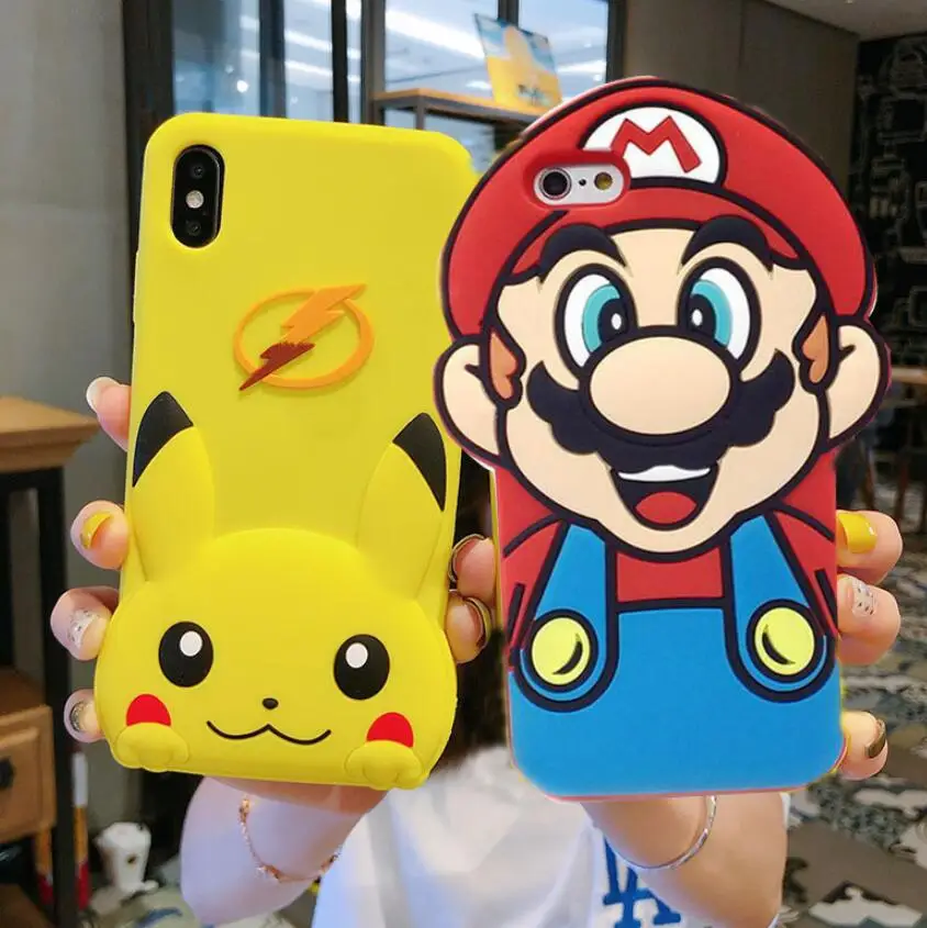 

Adorable Marios Pikachue Pokemons Melody Cinnamoroll Purin Stellalou Silicone Case Cover For iPhone XS Max XR X 6 6S 7 8 Plus