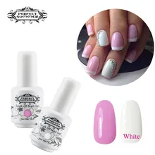 Perfect Summer Nail Gel French Manicure Pink White Color UV Gel Polish DIY Nail Art Long Lasting UV LED Lamp Gel Polish