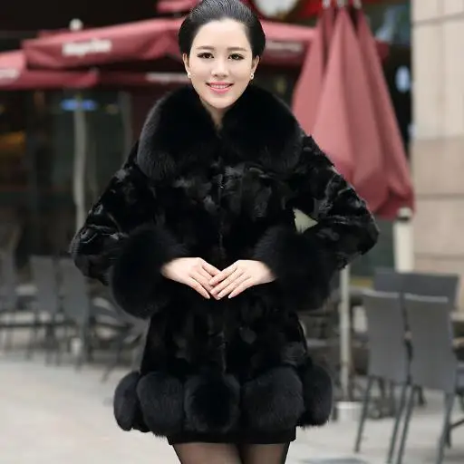 Пальто из искусственного меха для женщин пальто 2018 S 6XL женские зимние толстые