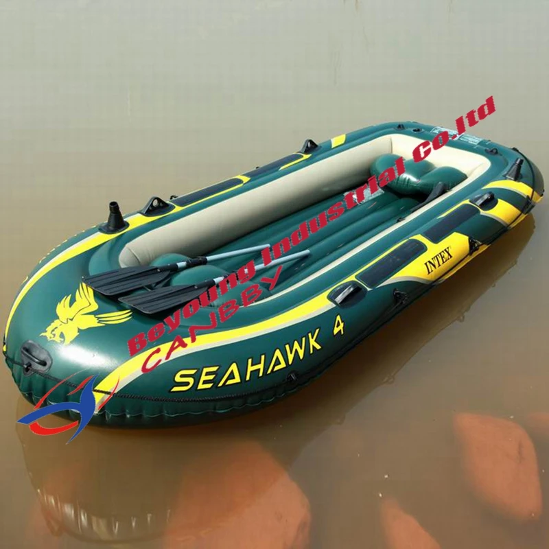 Intex Seahawk 4 человек пластиковые надувные резиновые лодки для рыбалки черновика