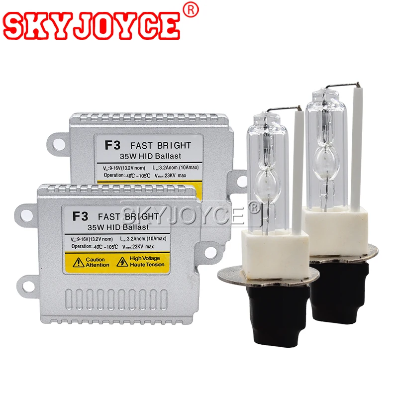 Комплект ксеноновых фар SKYJOYCE ксеноновые лампы HID 12 В 35 Вт H3C 3000K 4300K 6000K 8000K|Лампы для
