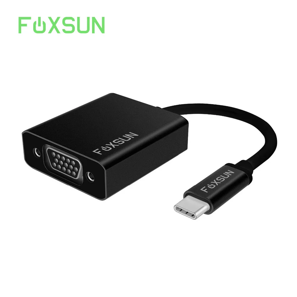 Адаптер USB 3 1 Type C (USB-C)-VGA совместим с Thunderbolt конвертер алюминиевым корпусом для