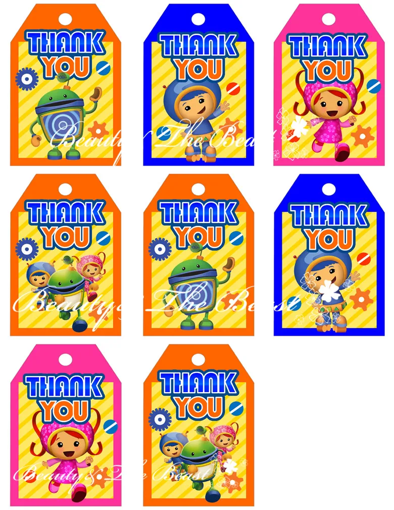 Team Umizoomi Favor Tags Team Umizoomi Thank You Tags Pokemon Go