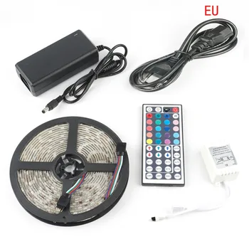 

LED Strip KIT Waterproof RGB 5M Color Changing Flexible Strip Light, 44Key Remote Controller and EU/US/UK 5A 12V Power Supply