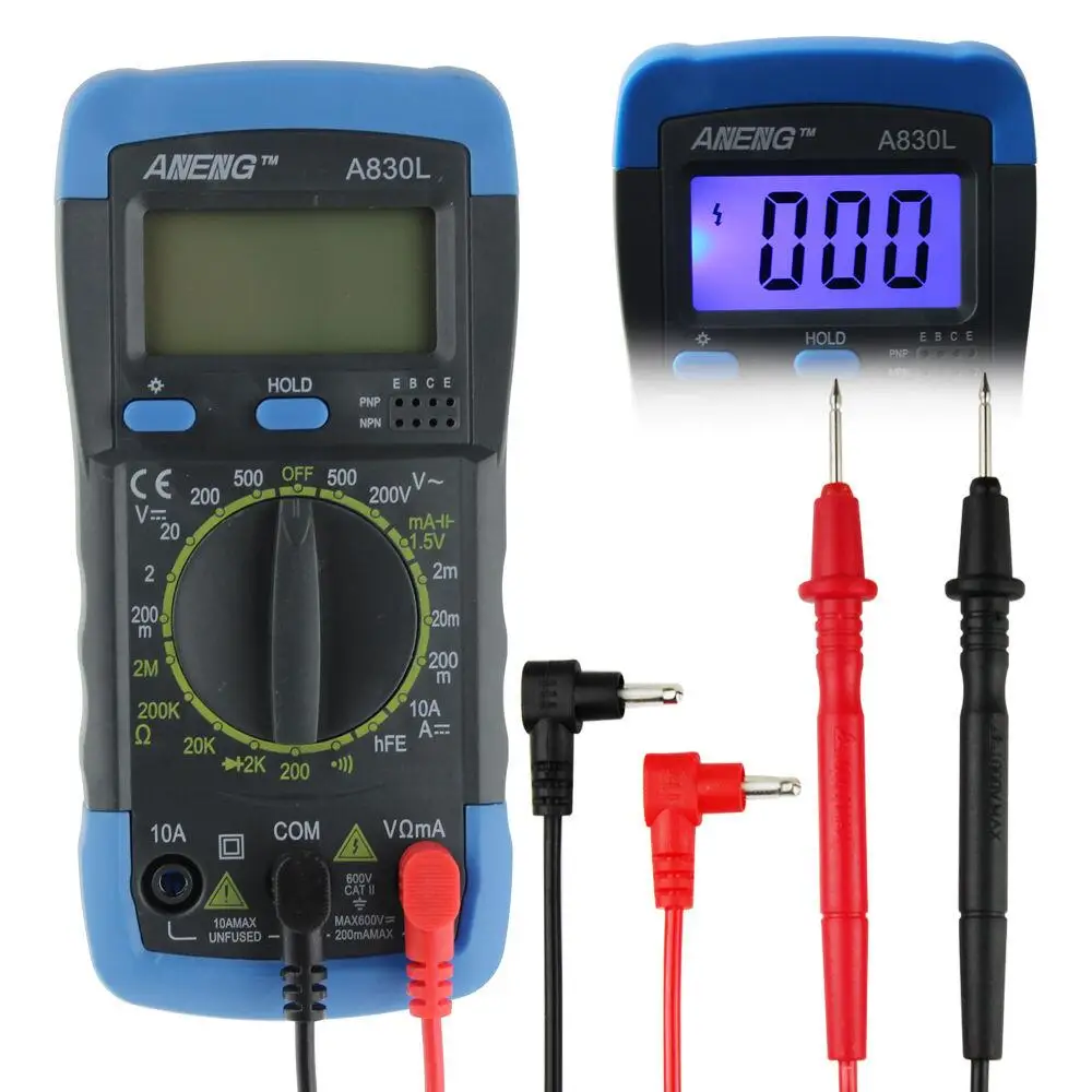 Aneng A830L Цифровой мультиметр ЖК дисплей DC AC Напряжение диода Freguency Multitester 1 #|aneng