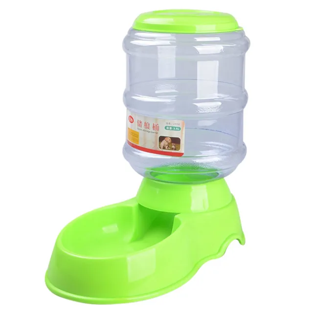 3.5L Dog Bowl Bottle Plastic Automatic Pet Feeder Device Feeding Water Bowl For Pet Dog Cat Puppy Food Bowl Water Dish noFB18