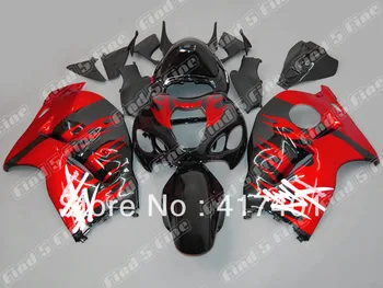 

red flame black for Hayabusa GSXR1300 96-07 GSX R1300 GSXR 1300 GSX-R1300 96 97 98 99 00 01 02 03 04 05 06 07 ABS fairing