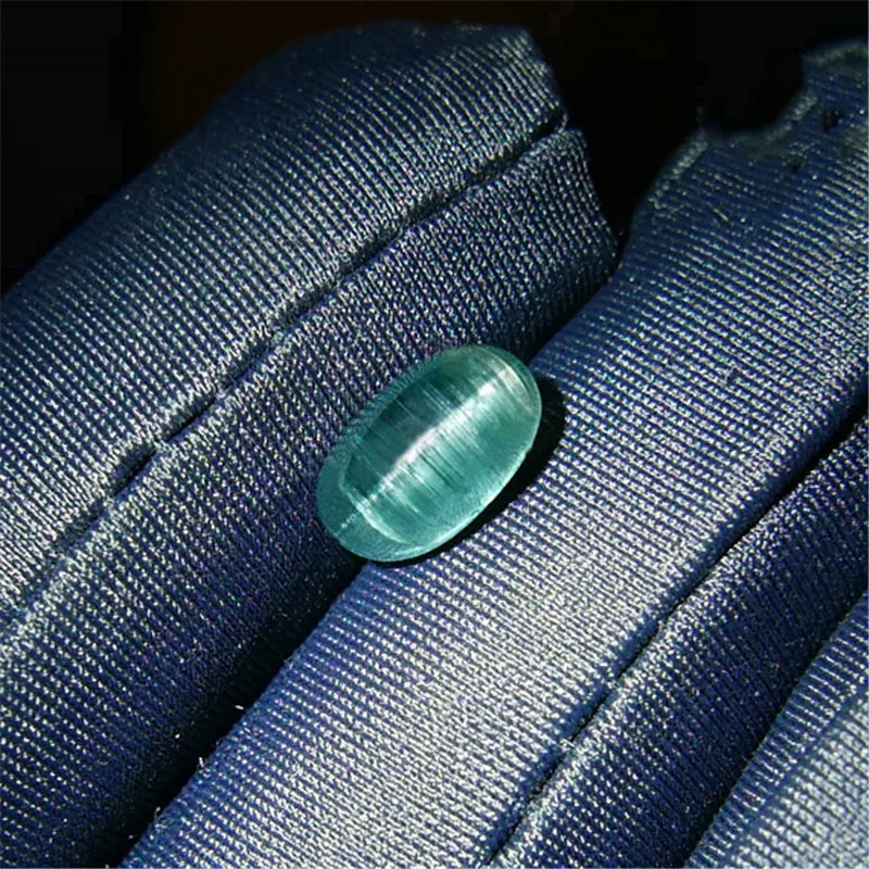 3.23 carat Natural Rare Blue Tourmaline Cat's eye Loose Stone Bare