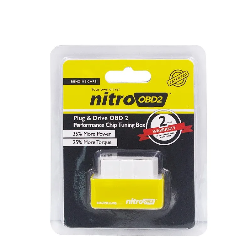 A+ качество NitroOBD2 дизельный автомобильный чип блок настройки Plug And Drive Nitro OBD2 чип блок настройки для автомобилей с бензиновым двигателем после 1996 повышения мощности