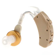 Hot selling mini Hearing aids AID F162 Behind The Ear adjustable tone Sound Amplifier Kit 3 care plug gift