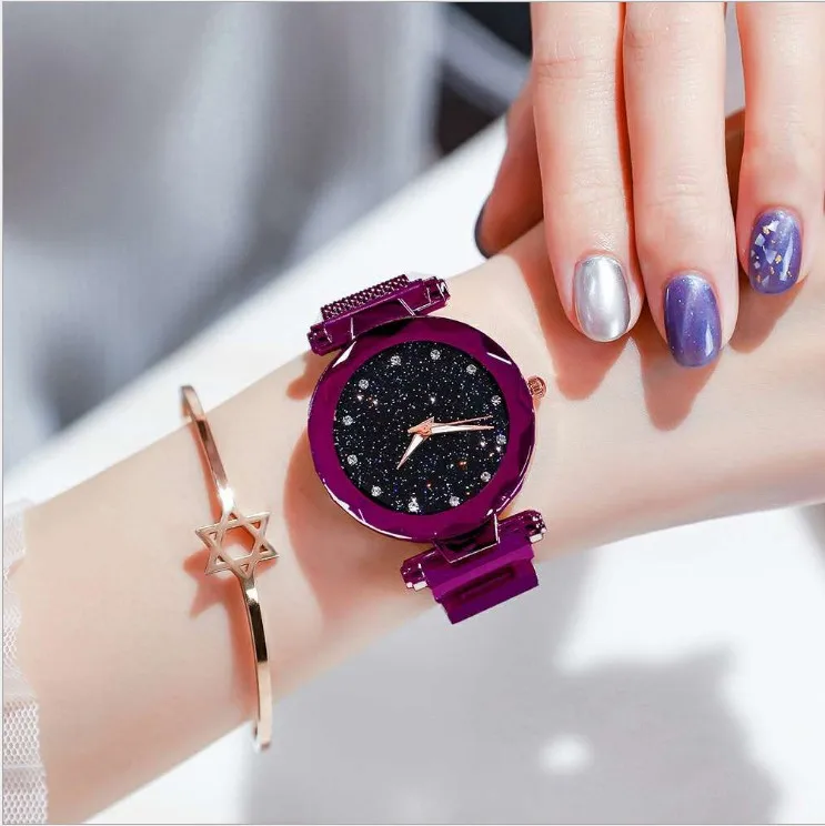 

Luxury Women Watches Ladies Magnetic Starry Sky Clock Fashion Diamond Female Quartz Wristwatches relogio feminino zegarek damski