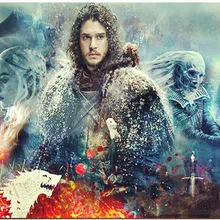 5d eigen foto на заказ алмазная живопись фильмы Игра престолов Рождественская вышивка diy Вышивка крестиком Рождественский Декор Горячая 925 светящиеся кошки