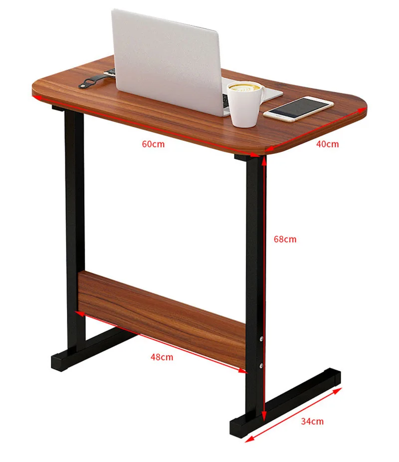 Складной портативный компьютерный настольный домашний стол для ноутбука, современный минималистичный стол для ноутбука, прикроватный диван для спальни, письменный стол 40*60 см