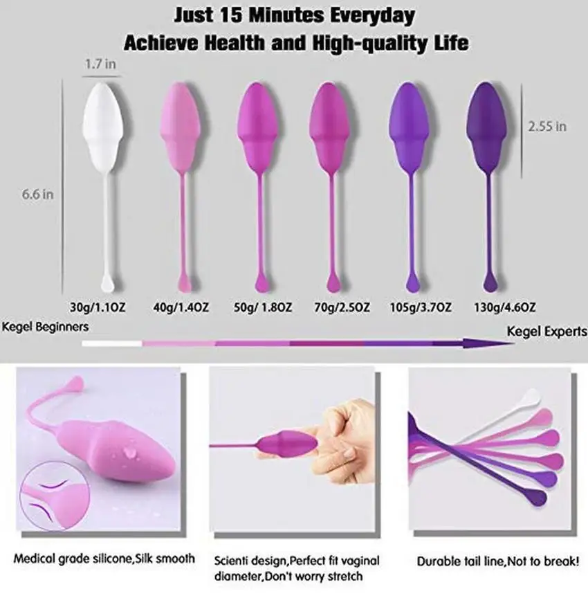 Silicone Smart Ball Kegel Ben Wa Ball Vaginal Training Tighten Exercise Machine Vibrators Vaginal Geisha Ball Sex Toys for Women