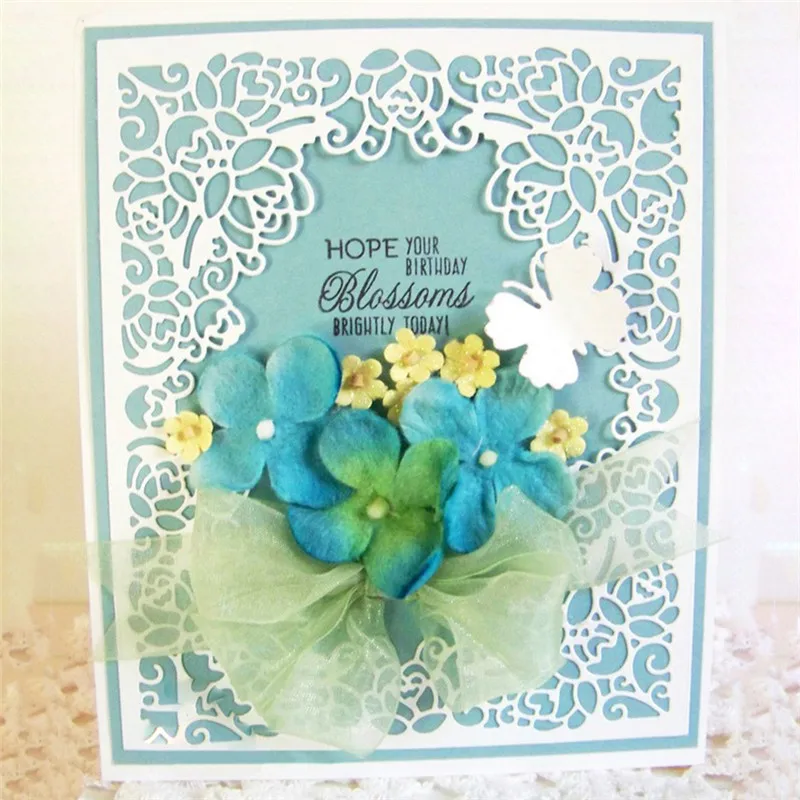 

Eastshape Rose Branch Frame Metal Cutting Dies Scrapbooking Flower For Card Making Album Embossing Crafts New Dies For 2019
