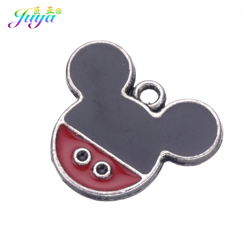 

Juya DIY 15pcs/lot Wholesale Jewelry Findings Supplies Enamel Animal Mickey Minne Charm Pendants For Women Kids Jewelry Making