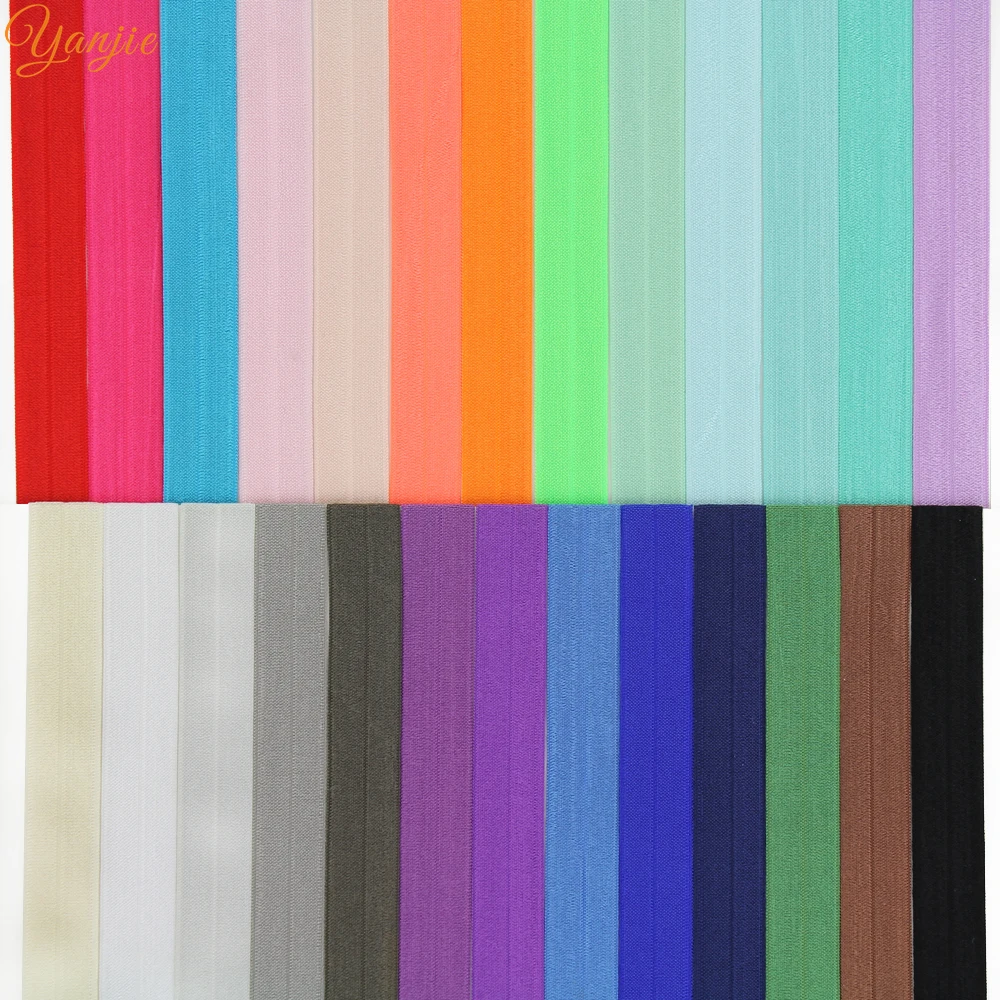 

21colors 2cm Shimmery FOE Elastic 40Yards/roll/color,Solid FOE For Girls DIY Elastic Headband Hair Ties CHOOSE ONE COLOR
