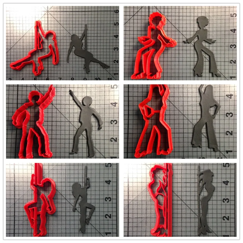 

Dancer Girl Custom Made 3D Printed Fondant Cake Decorating Tools Kitchen Accessories Cookie Cutter Set