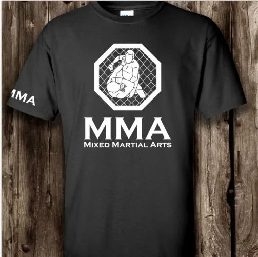 Men's T Shirt MMA Cage Fighting Martial Arts Box Training Summer Slim