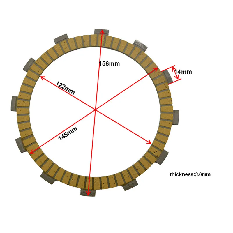 Piezas de motor de motocicleta Kit de placas de fricción de embrague para Kawasaki ZL900 ZL 900 eliminador 1985-1986 # CP-0009